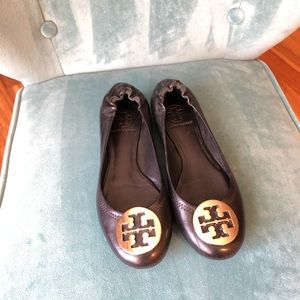 Black Tory Burch Reva Flats